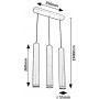 Lampa wisząca 3x5 W czarna 73037 Rabalux Senobia zdj.2