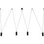 Lampa wisząca 4x5 W czarna 73038 Rabalux Senobia zdj.1