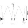 Lampa wisząca 4x5 W czarna 73038 Rabalux Senobia zdj.2
