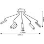 Lampa podsufitowa 5x35 W czarna 73040 Rabalux Senobia zdj.3