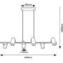 Lampa wisząca 6x25 W czarna 73045 Rabalux Maximilian zdj.2