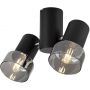 Lampa podsufitowa 2x15 W czarna-przydymiona 73053 Rabalux Hatice zdj.3