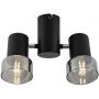Lampa podsufitowa 2x15 W czarna-przydymiona 73053 Rabalux Hatice zdj.5