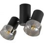 Lampa podsufitowa 2x15 W czarna-przydymiona 73053 Rabalux Hatice zdj.1