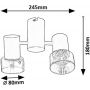Lampa podsufitowa 2x15 W czarna-przydymiona 73053 Rabalux Hatice zdj.2