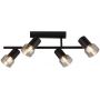 Lampa podsufitowa 4x15 W czarna-przydymiona 73054 Rabalux Hatice zdj.1