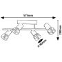 Lampa podsufitowa 4x15 W czarna-przydymiona 73054 Rabalux Hatice zdj.2