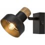 Kinkiet 1x15 W czarny-drewno 73055 Rabalux Saskia zdj.3