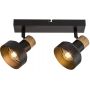 Lampa podsufitowa 2x15 W czarna-drewno 73056 Rabalux Saskia zdj.3
