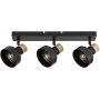 Lampa podsufitowa 3x15 W czarna-drewno 73057 Rabalux Saskia zdj.1
