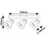 Lampa podsufitowa 3x15 W czarna-drewno 73057 Rabalux Saskia zdj.2