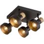 Lampa podsufitowa 4x15 W czarna-drewno 73058 Rabalux Saskia zdj.3