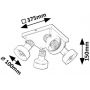 Lampa podsufitowa 4x15 W czarna-drewno 73058 Rabalux Saskia zdj.2