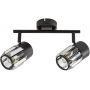Lampa podsufitowa 2x15 W czarna-przezroczysta 73060 Rabalux Venaro zdj.1