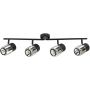 Lampa podsufitowa 4x15 W czarna-przezroczysta 73062 Rabalux Venaro zdj.1
