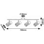 Lampa podsufitowa 4x15 W czarna-przezroczysta 73062 Rabalux Venaro zdj.2