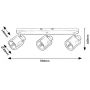 Lampa podsufitowa 3x15 W beżowa 73065 Rabalux Mirral zdj.2