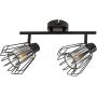 Lampa podsufitowa 2x40 W czarna-przydymiona 73068 Rabalux Emerencia zdj.1