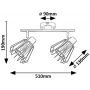 Lampa podsufitowa 2x40 W czarna-przydymiona 73068 Rabalux Emerencia zdj.2