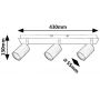 Lampa podsufitowa 3x15 W szara 73073 Rabalux Gerhard zdj.2