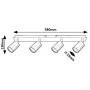 Lampa podsufitowa 4x15 W szara 73074 Rabalux Gerhard zdj.2