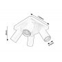 Lampa podsufitowa 4x7 W czarna 73084 Rabalux Yorli zdj.2