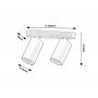 Lampa podsufitowa 2x7 W biała 73086 Rabalux Yorli zdj.2