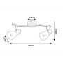 Lampa podsufitowa 2x40 W czarna 73092 Rabalux Soma zdj.2