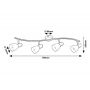 Lampa podsufitowa 4x40 W czarna 73094 Rabalux Soma zdj.2