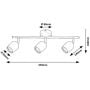 Lampa podsufitowa 3x15 W beżowa 73100 Rabalux Lianet zdj.2