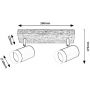 Lampa podsufitowa 2x5 W czarna 73122 Rabalux Toras zdj.2