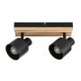 Lampa podsufitowa 2x10 W czarna-drewno 73421 Rabalux Noxelle zdj.3