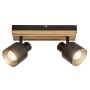 Lampa podsufitowa 2x10 W czarna-drewno 73421 Rabalux Noxelle zdj.4