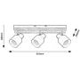 Lampa podsufitowa 3x10 W czarna-drewno 73422 Rabalux Noxelle zdj.2