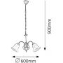 Lampa wisząca 3x40 W biała-satyna 7363 Rabalux Francesca zdj.2