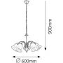 Lampa wisząca 5x40 W biała-brązowa 7365 Rabalux Francesca zdj.2