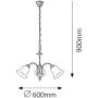 Lampa wisząca 3x40 W biała-brązowa 7373 Rabalux Francesca zdj.2