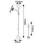 Lampa stojąca 2x60 W czarna 74109 Rabalux Action zdj.2