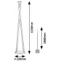 Lampa stojąca 2x28 W biała-czarna 74166 Rabalux Nivaro zdj.2