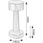 Lampa stołowa 1x2.7 W biała-srebrna 74208 Rabalux Senan zdj.2