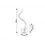 Lampa stołowa 1x3 W chrom 74211 Rabalux Azula zdj.2