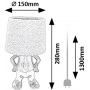 Lampa stołowa 1x40 W srebrna-kremowa 74216 Rabalux Smurfy zdj.2