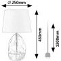 Lampa stołowa 1x40 W biała-przezroczysta 74227 Rabalux Apolonia zdj.2