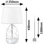Lampa stołowa 1x40 W przezroczysta-popielata 74228 Rabalux Apolonia zdj.2