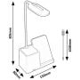 Lampa biurkowa 1x4 W biała 74233 Rabalux Cerie zdj.2