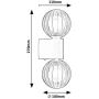 Kinkiet 2x3.5 W czarny-przezroczysty 75022 Rabalux Colzar zdj.2