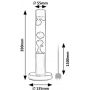 Lampa stołowa 1x25 W czarna-przezroczysta-czerwona 76028 Rabalux Lavastic zdj.2