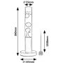Lampa stołowa 1x25 W czarna-przezroczysta-złota 76029 Rabalux Lavastic zdj.2