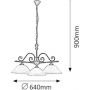 Lampa wisząca 3x60 W biała-czarna 7773 Rabalux Dorothea zdj.2