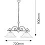 Lampa wisząca 2x60 W biała-czarna 7777 Rabalux Dorothea zdj.2